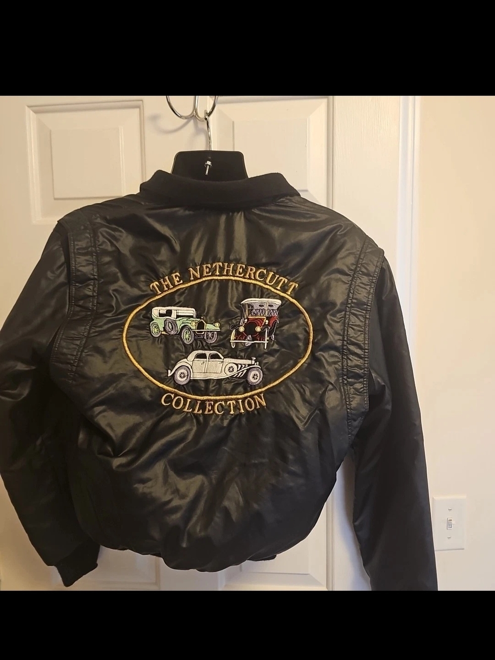 Vintage Wise Guys Bomber Jacket J.B. Nethercutt Classic Antique Cars Mens Large